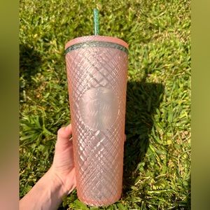 Pink Pearl Jeweled Starbucks Tumbler